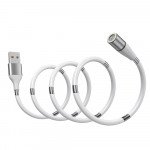 Wholesale 3-in-1 Magnetic Phone Charging Cable - Tangle Free and Fast Charging Cable for Easy Storage and Organization - Compatible with All Smartphones and Devices (White)